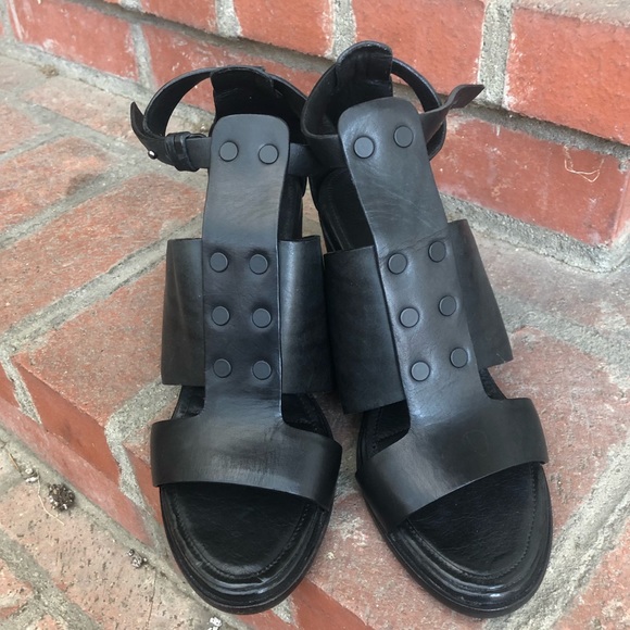 Rag & Bone Charlie Block Heel Leather Sandals - Picture 5 of 8